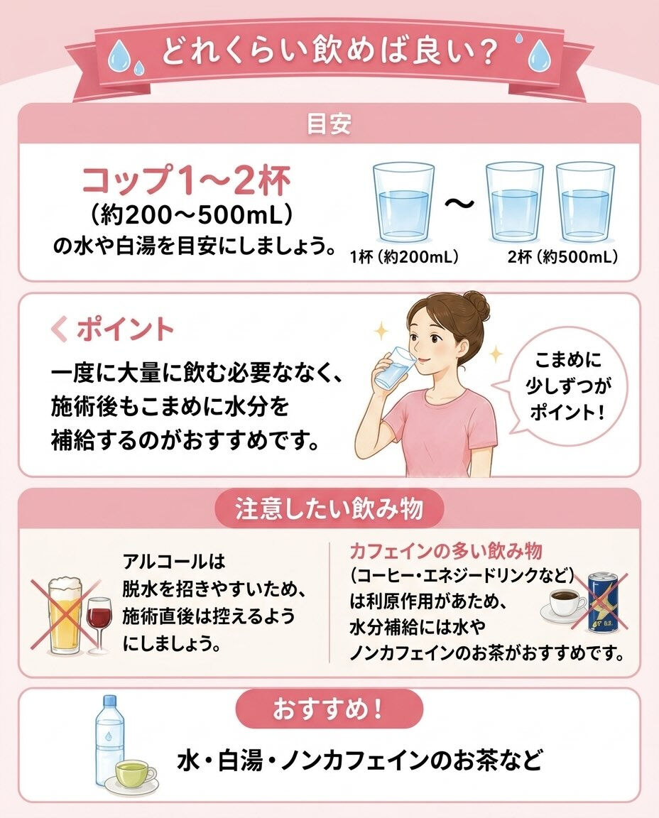 マッサージやスパの後に『お水をたくさん飲んでくださいね』って