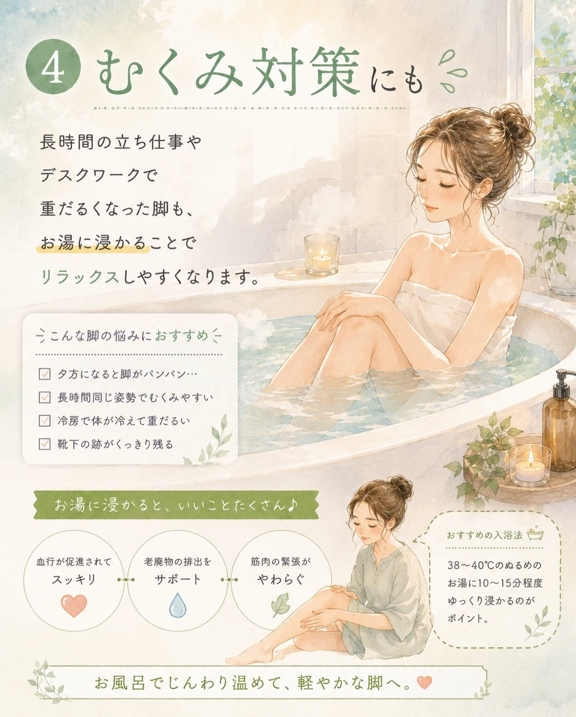 「暑いからシャワーだけ」で終わっていませんか？🌻